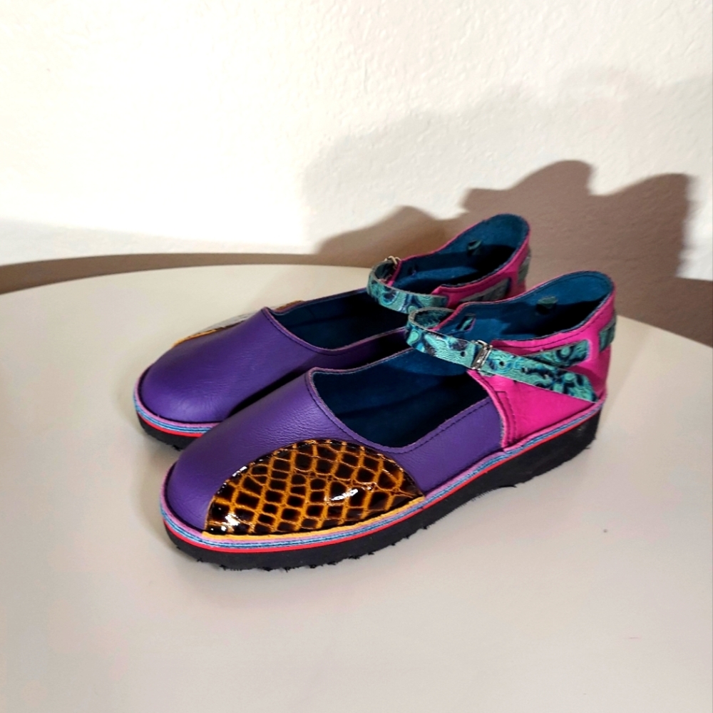 Sole Tech Multicolor Leather Art To Wear Casual Mary Jane Shoes Women's Size 7